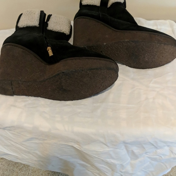 YSL black suede Aspen wedge boots 41 - Picture 6 of 6